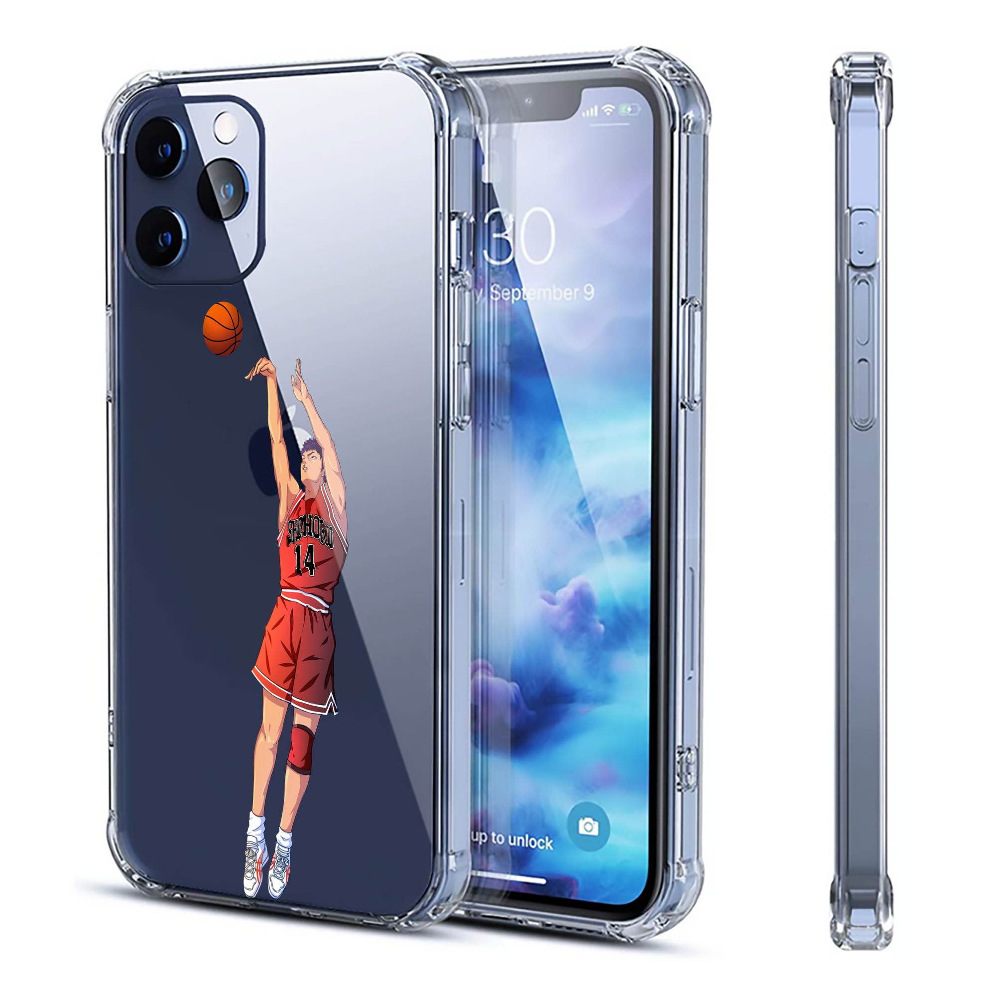 （画像用） SLAM DUNK／スラムダンク 【iPhone 12シリーズ対応】透明スマホケース（クリアソフトケース）